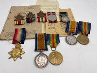 Original Two War Family Medal Grouping, Incl. KIA 1914 Star, Billingsley/Burrows/Jones