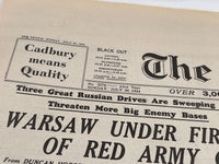 Original World War Two Newspaper, 30 July 1944, The People
