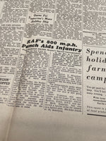 Original World War Two Newspaper, 30 July 1944, The People