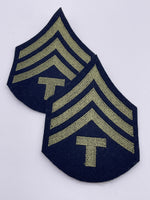 Original World War Two Era American Felt T/4 Stripes/Chevrons
