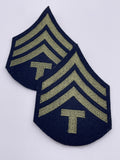 Original World War Two Era American Felt T/4 Stripes/Chevrons