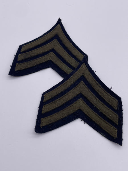 Original World War Two Era American Felt Sergeant Stripes/Chevrons