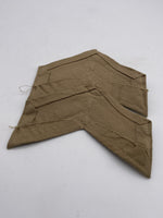 Original British Sergeant Stripes, Tan Cotton