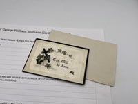 Original In Memoriam Card, George Blumson (Age 15), Killed Firewatching 10 May 1941, London Blitz