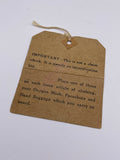 Original World War Two R.A.F. Transport Command Luggage ID Tag, A.T.S.