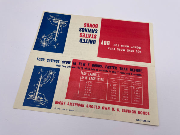 Original World War Two American Savings Bond Flyer