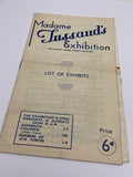 Original World War Two Programme/Guide Book for Madame Tussaud's, London