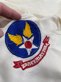 Original American Silk Pilot's Scarf, Army Air Force Patch Embroidery, 80cm x 80cm