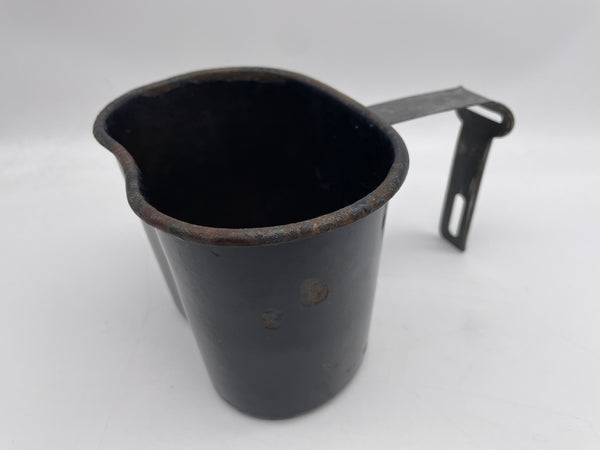 Original World War Two Era American Canteen Cup, Super Rare Black/Blue Enamel