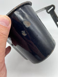 Original World War Two Era American Canteen Cup, Super Rare Black/Blue Enamel