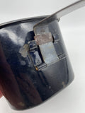 Original World War Two Era American Canteen Cup, Super Rare Black/Blue Enamel