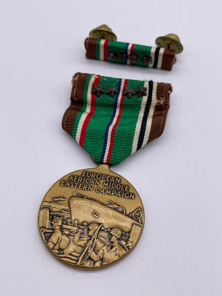 Original World War Two American Europe-Africa-Middle East Campaign Medal, Four Stars