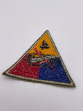 Original World War Two Era American 4th Armoured Division Patch