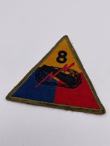 Original World War Two Era American 8th Armoured Division Patch