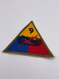 Original World War Two Era American 9th Armoured Division Patch