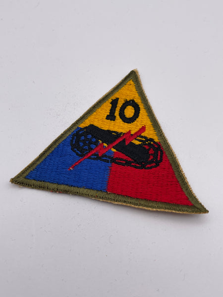 Original World War Two Era American 10th Armoured Division Patch