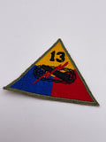 Original World War Two Era American 13th Armoured Division Patch