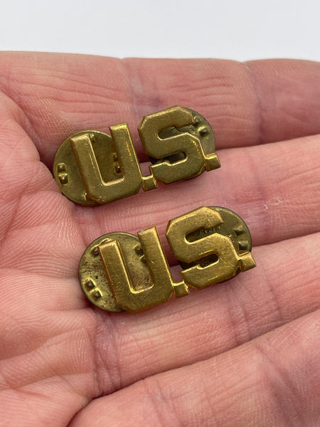 Original American Officer's U.S. Collar Dogs