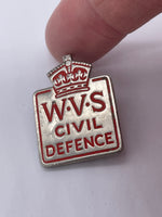 Original World War Two Era Pin Back Badge, Women's Voluntary Service