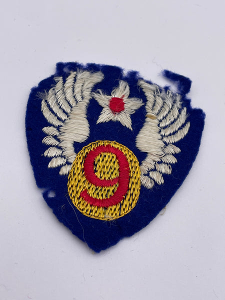Original World War Two Era American 9th Army Air Force Patch, British Made Felt