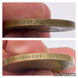 Original World War One Victory Medal, Dvr Herbert, Royal Artillery, Old Contemptible