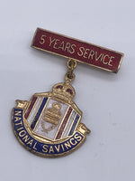 Original World War Two Era Pin Back Badge, National Savings, 5 Years