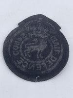 Original Civil Defence Corps Breast Pocket Badge, GRVI Crown