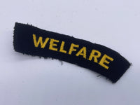 Original Civil Defence Corps Shoulder Title, Welfare