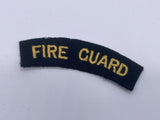 Original Civil Defence Corps Shoulder Title, Fire Guard