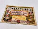 Original World War One "Over-Seas Club" Certificate of Thanks, Christmas 1916
