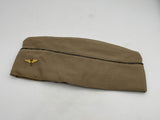 Original American Tan Garrison Cap, AAC Insignia, Officer Piped, 7 1/2