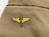 Original American Tan Garrison Cap, AAC Insignia, Officer Piped, 7 1/2