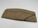 Original American Tan Garrison Cap, AAC Insignia, Officer Piped, 7 1/2