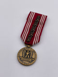 Original World War Two Era American Good Conduct Miniature Medal, 4 Awards Clasp
