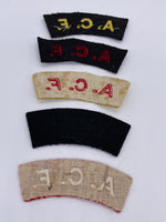 Original Army Cadet Force Cloth Shoulder Titles