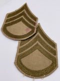 Original World War Two Era American Tan Staff Sergeant Stripes/Chevrons