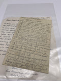 Original World War One Letter from Wounded French Soldier to Wife