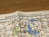 Original War Office Map, Second War Revision 1940, Norwich and Great Yarmouth