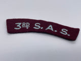 Original Post World War Two British Cloth Shoulder Title, 3rd S.A.S.