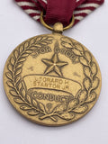 Original World War Two Era American Good Conduct Medal, Named