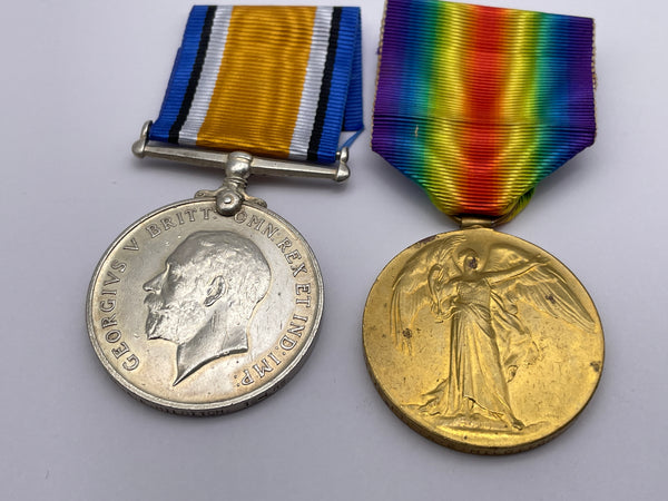 Original World War One Medal Pair, Pte Hilditch, 16th Lancers