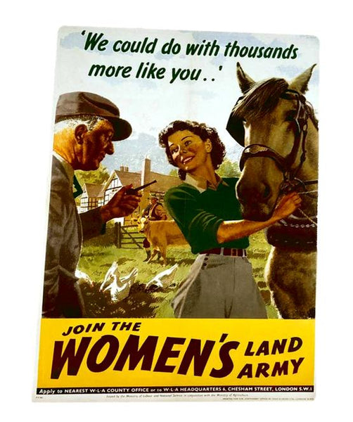 Join The Women's Land Army Metal Sign, 150 x 200mm