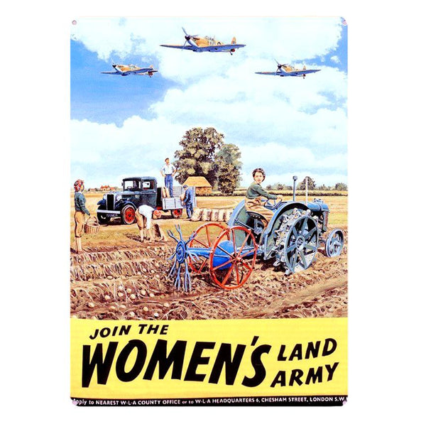 Join The Women's Land Army Metal Sign, 150 x 200mm