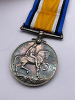 Original World War One British War Medal, Pte Harvey, Army Service Corps