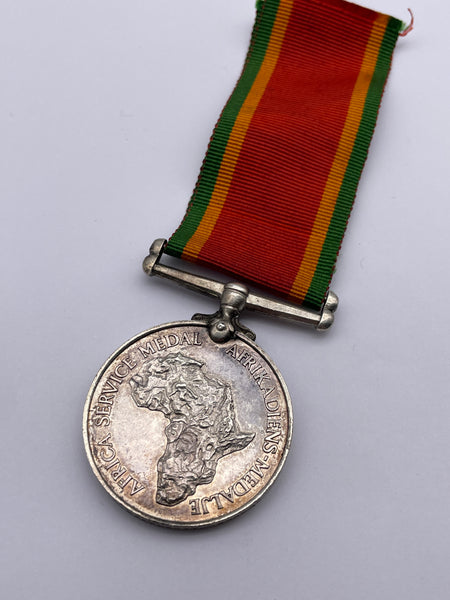 Original World War Two Africa Service Medal, Named to Featherstonehaugh