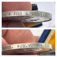 Original World War One British War Medal, Gentle, R.N.A.S.