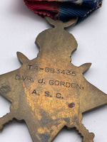 Original World War One 1914/15 Star, Dvr Gordon, Army Service Corps
