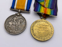 Original World War One Medal Pair, Pte Farthing, Army Service Corps