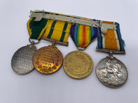 Original World War One Medal Grouping, Pte Crockford, 9/Hampshire Regiment, Very Low Number
