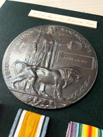 Original World War One Medal Grouping and Death Plaque, Pte Grant, Royal Irish Rifles, Killed in Action on the First Day of the Somme